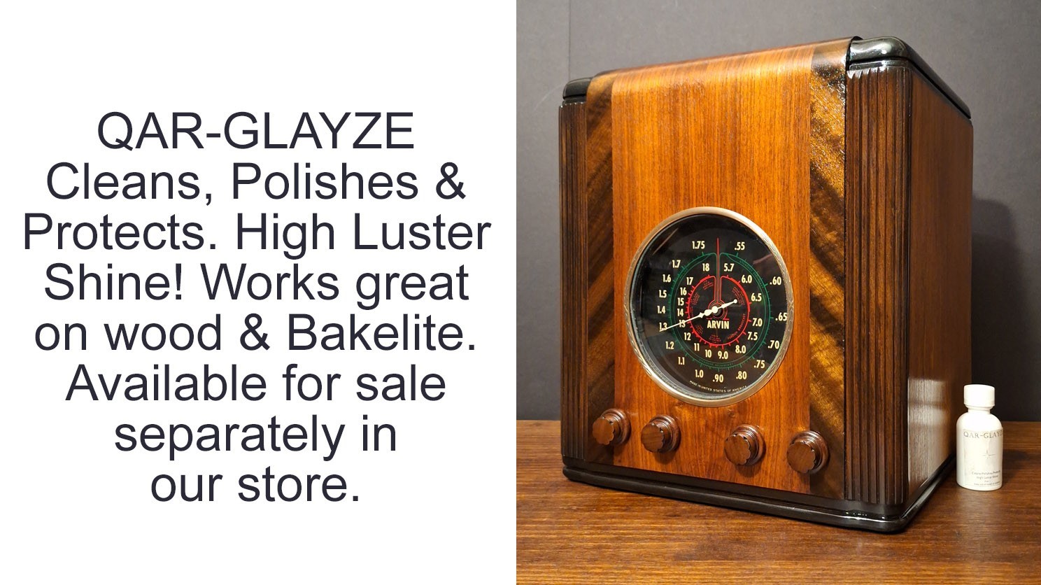 Old Antique Wood Arvin 517 Rhythm Junior Vintage Tube Radio - Restored & Working