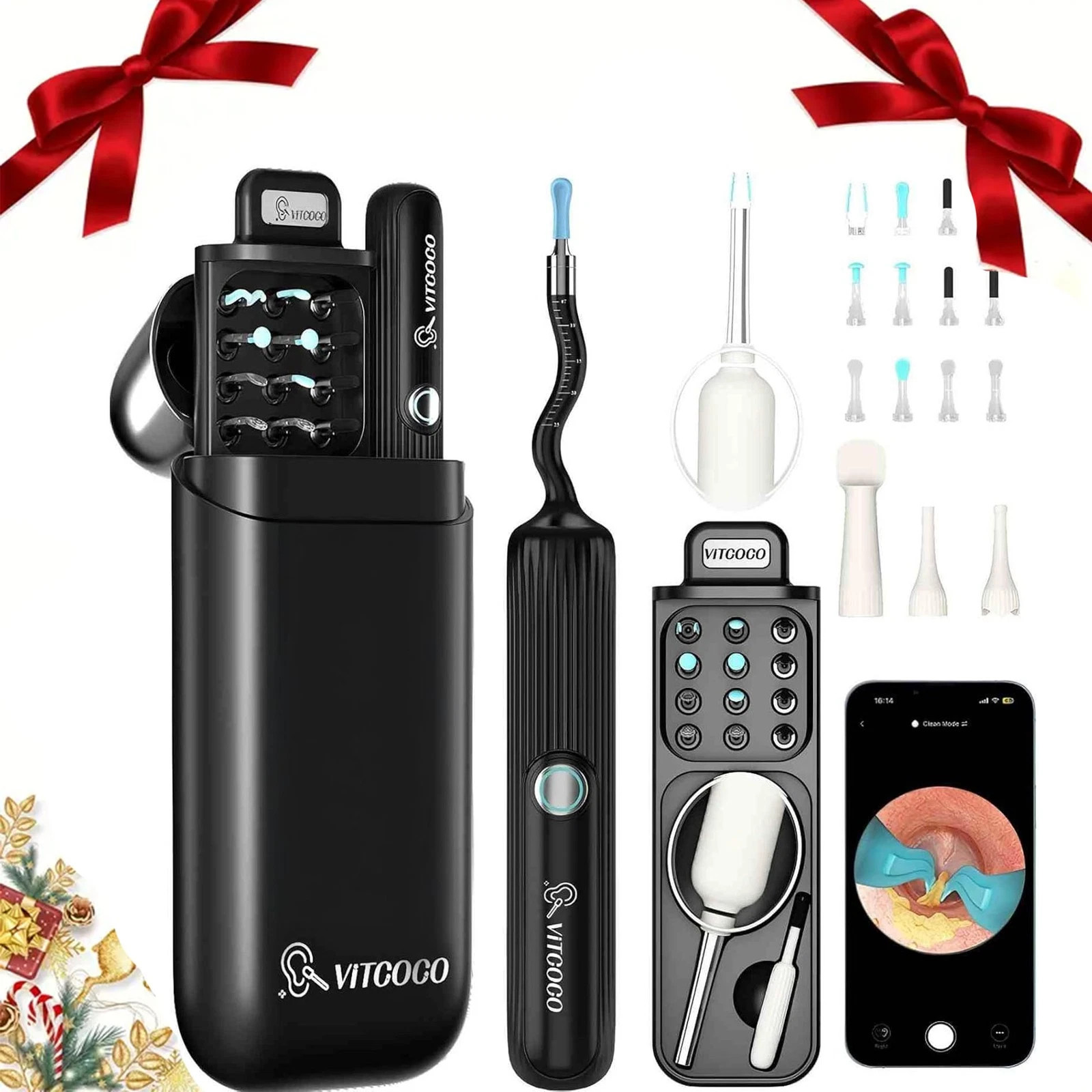 All-in-One Ear Wax Cleaner – 1080P Camera, 3 Tools & Case – for All Ages 1080P