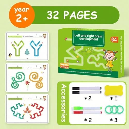 Scribble Smart Workbook, Handwriting Practice Workbook, Pen Control 01-04 Set