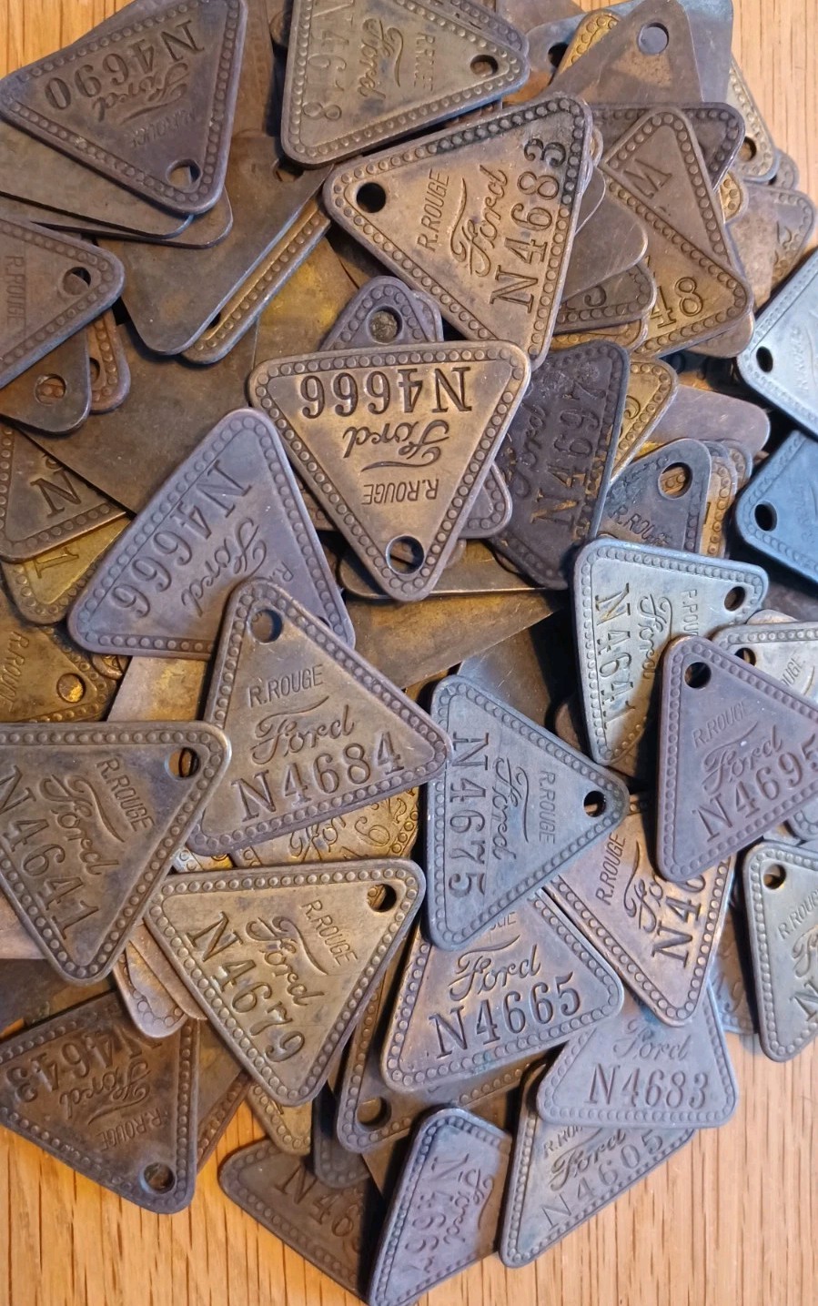 Vintage Ford Motor Company Rouge Plant Tool Check Tag - 150 available