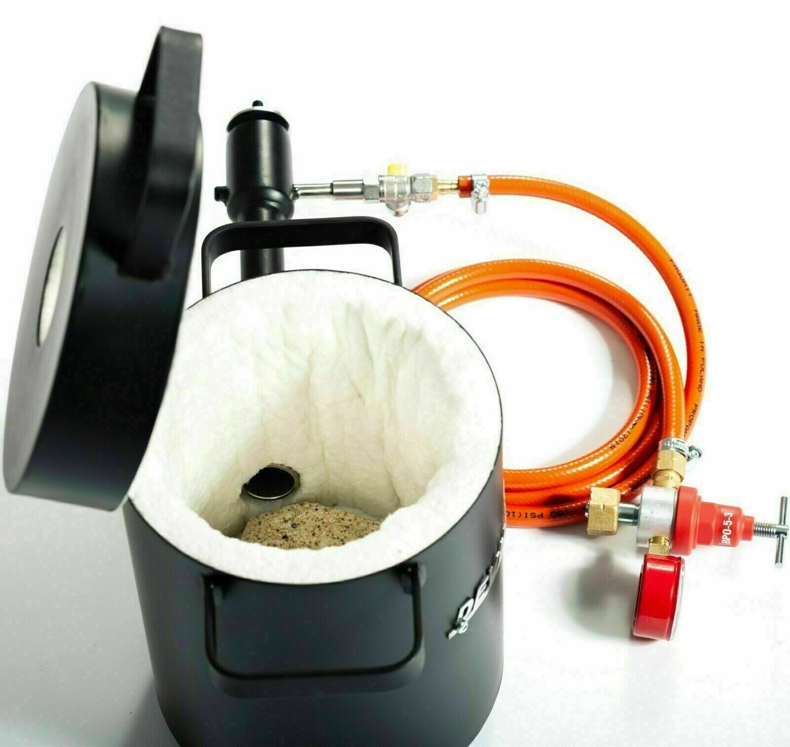 FB1Sb–4KG GAS METAL MELTING FURNACE Propane Forge Crucible Tongs 2 in 1 USA