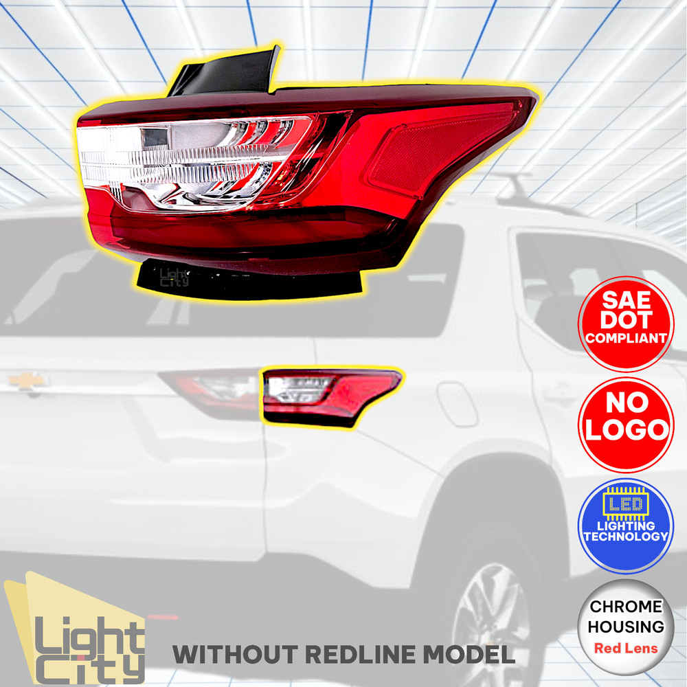 For 2018-2021 Chevy Traverse Passenger Side Outer Tail Light (w/o REDLINE) RH