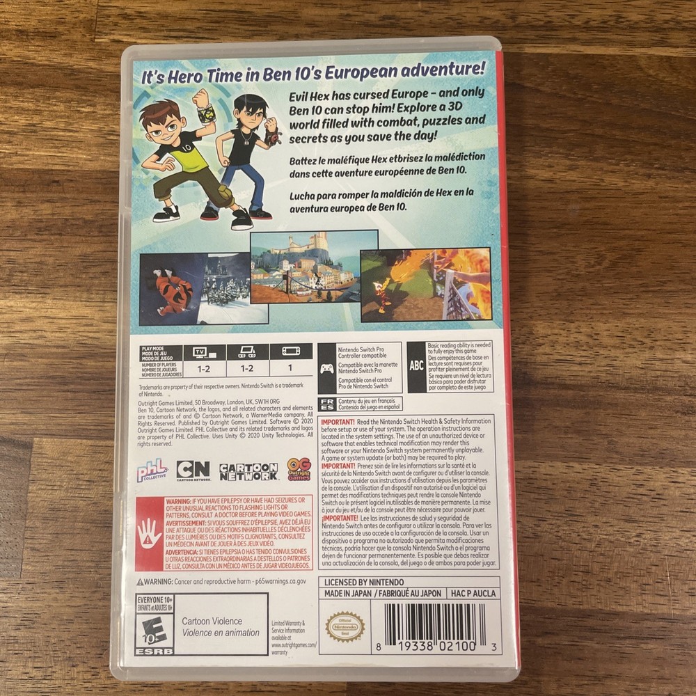 Replacement Case (NO GAME) Ben 10 Power Trip Nintendo Switch