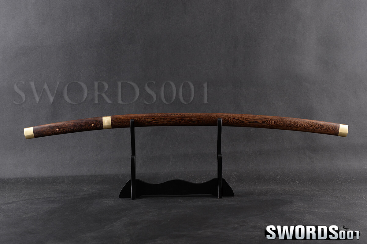 Rosewood Shirasaya Japanese Samurai Sword Katana Clay Tempered T10 Carbon Steel