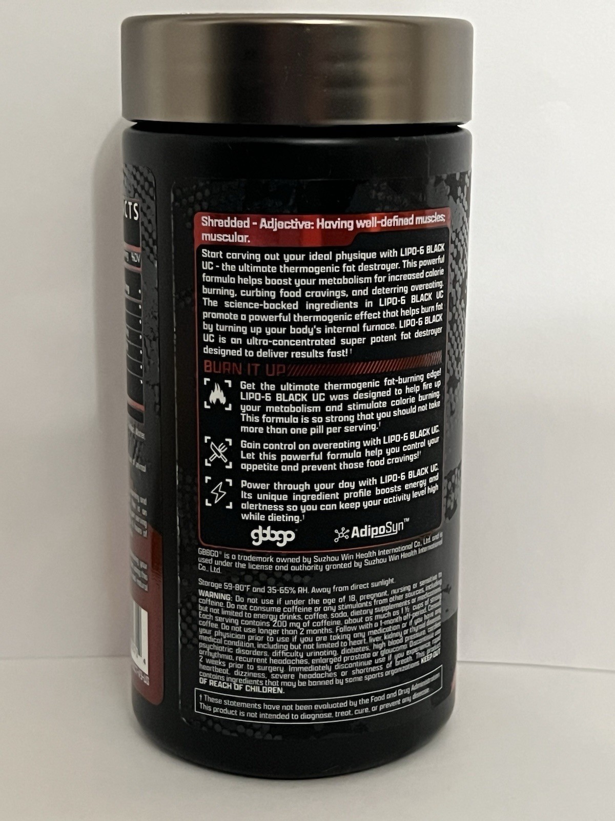 Lipo6 Black Intense Ultra Concentrate Thermogenic Fat Burner Weight. Exp 05/2027