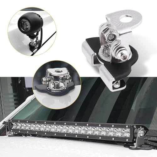 2 PCS Light Bar Mounting Brackets, LED Work Light Mount Clamp Holder,
