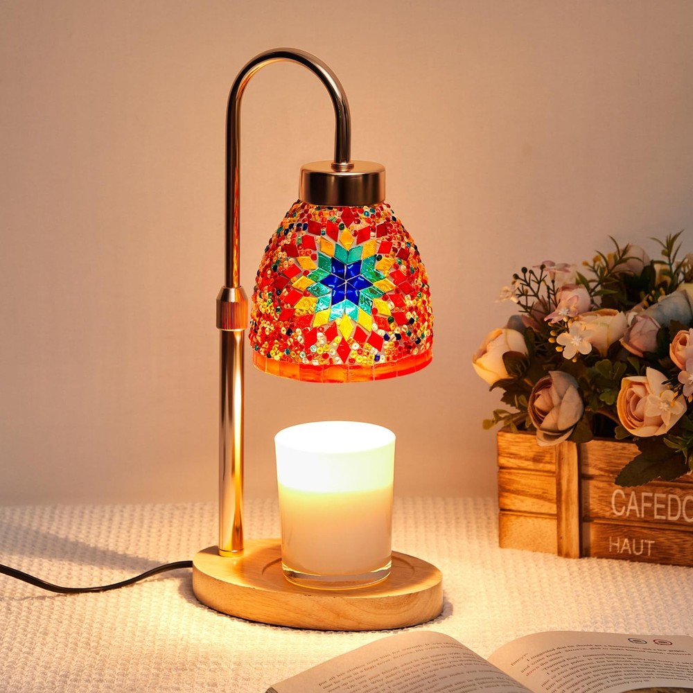 Turkish Candle Warmer Lamp with Timer Electric Dimmable Table Adjustable Height