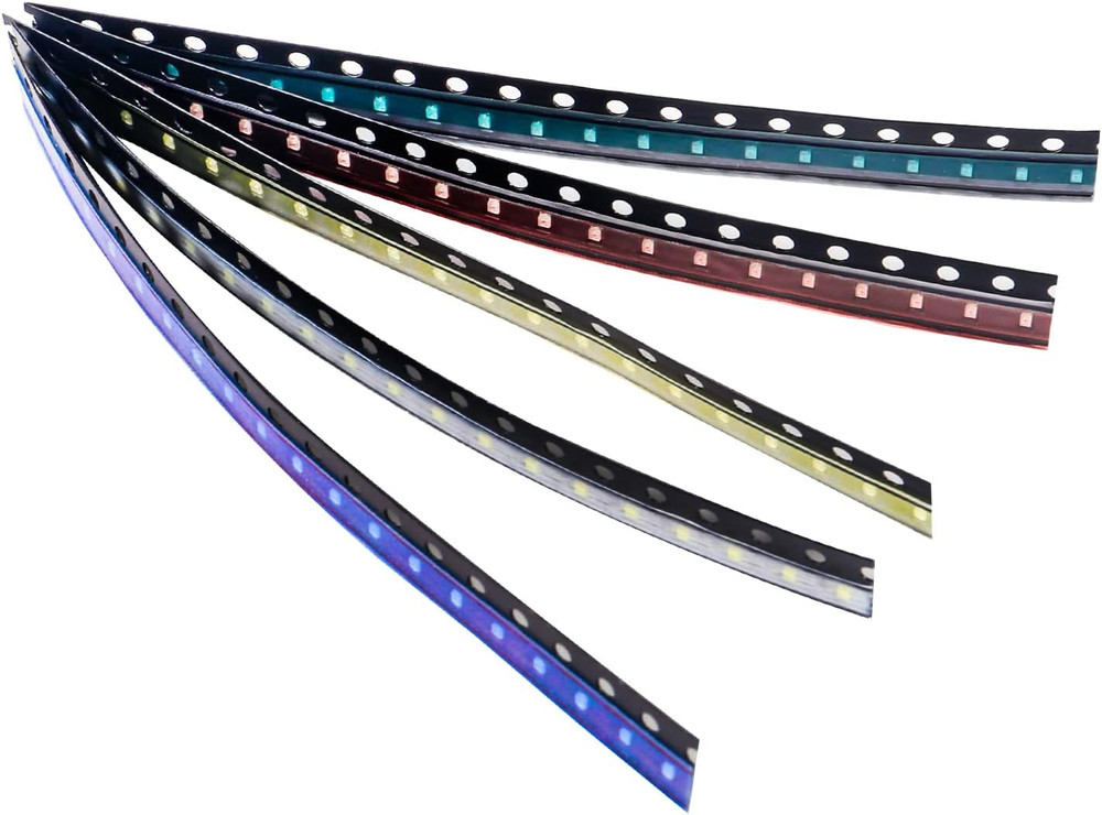 (5 Colors X 40 Pcs = 200 Pcs) 0603 SMD LED Diode Lights Assorted Kit (Mini Chip