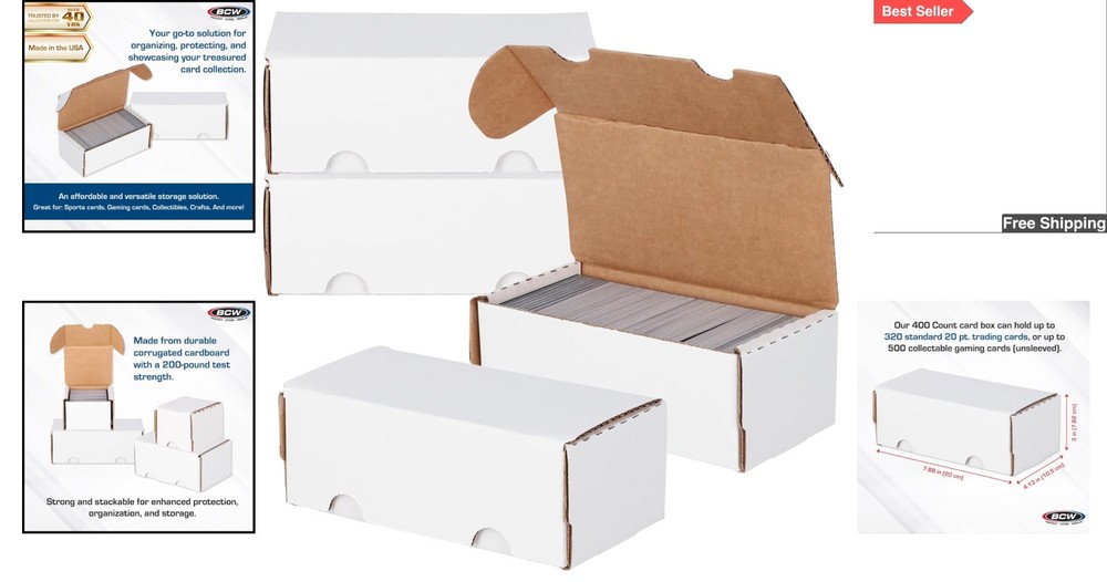 Compact & Stackable 400-Count Trading Card Storage - Dustproof & Lockable Design