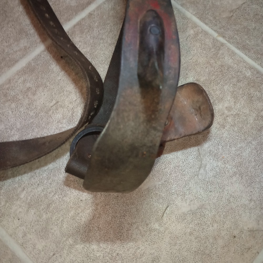 Vintage Tree Pole Climbing Spikes Gaffs Adjustable Leather logging forestry