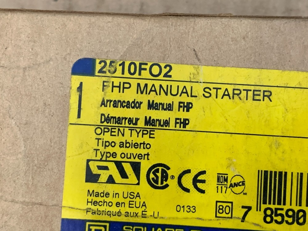 Square D 2510FO2 FHP Manual Starter