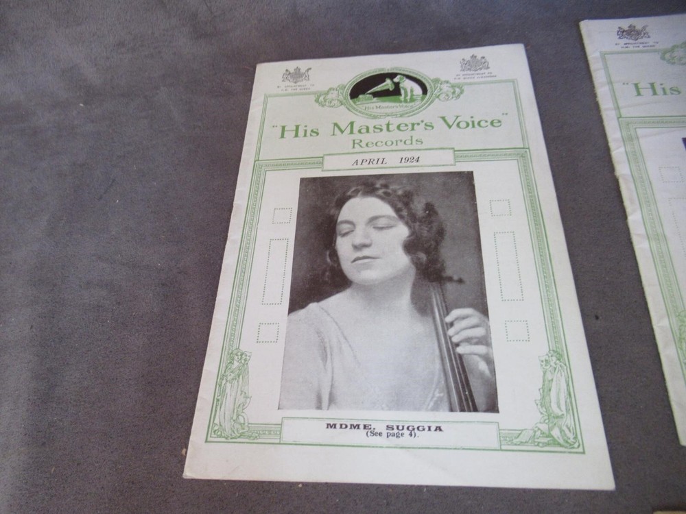 1924 & 1925 His Master's Voice Gramophone Records Advance Lists & Catalogs cl