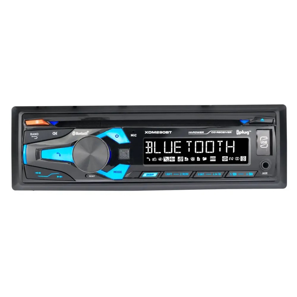 Dual Electronics XDM290BT Single DIN Receiver, Install Mounting Kit, 22" Antenna