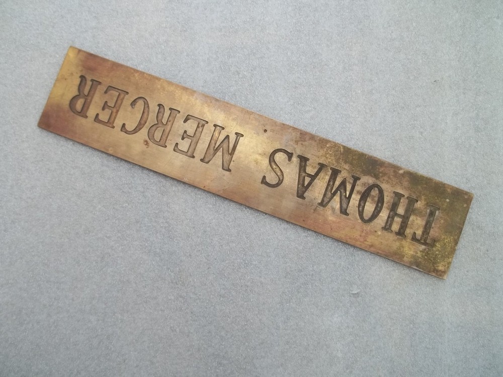 Vintage Thomas Mercer Marine Chronometer Workshop Sign