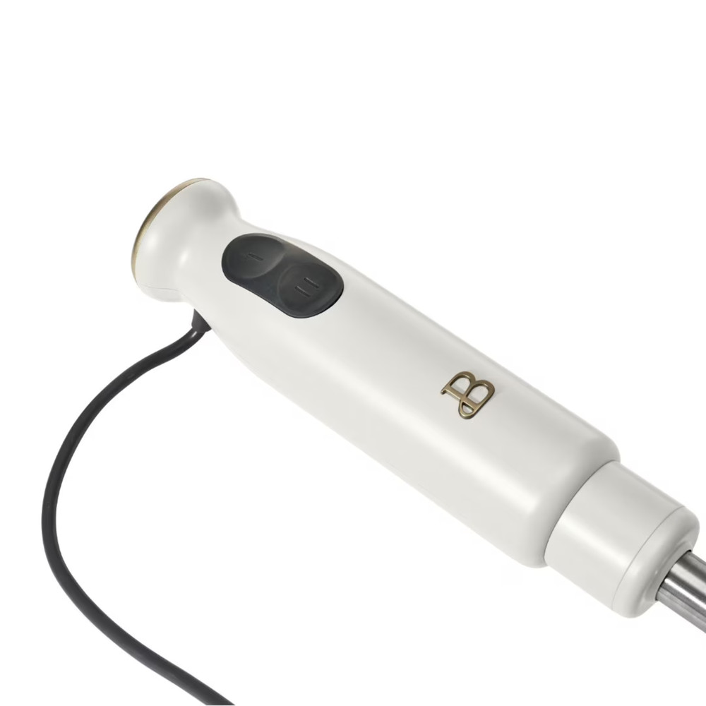 Beautiful 2-Speed Immersion Blender Chopper Measuring Cup White Icing Handhelds