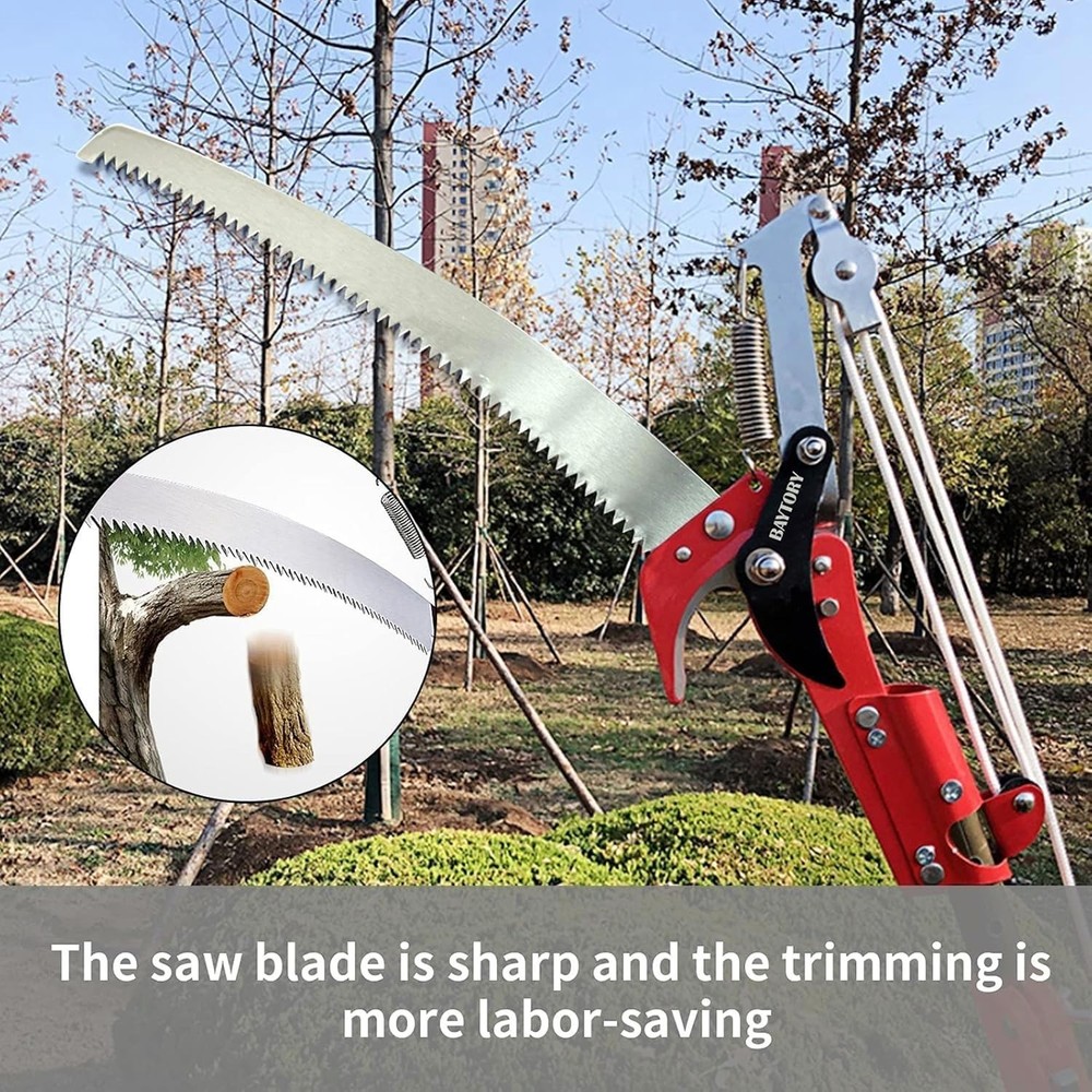 Extendable Tree Pruner Saw,High-Altitude Branches Trimmer Pruning Shears Head,Fr