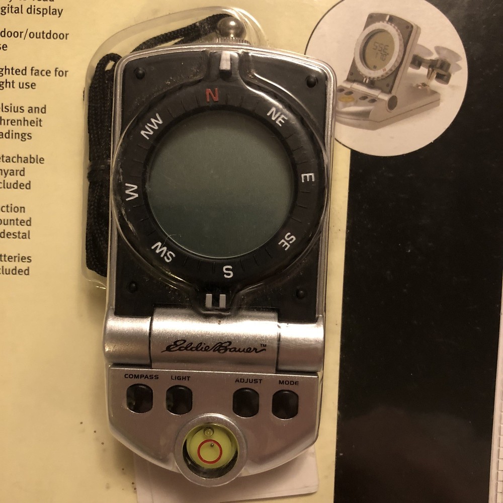 Eddie Bauer Compass Digital EB9980CP Thermometer Clock