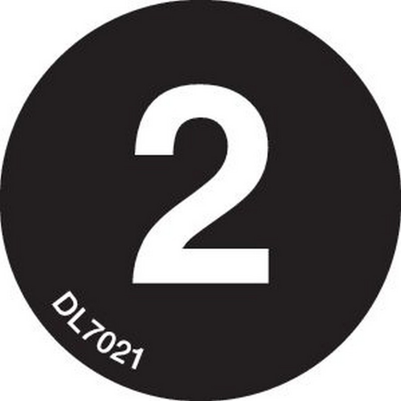 1" Diameter number 2 circle labels (500 per Roll)