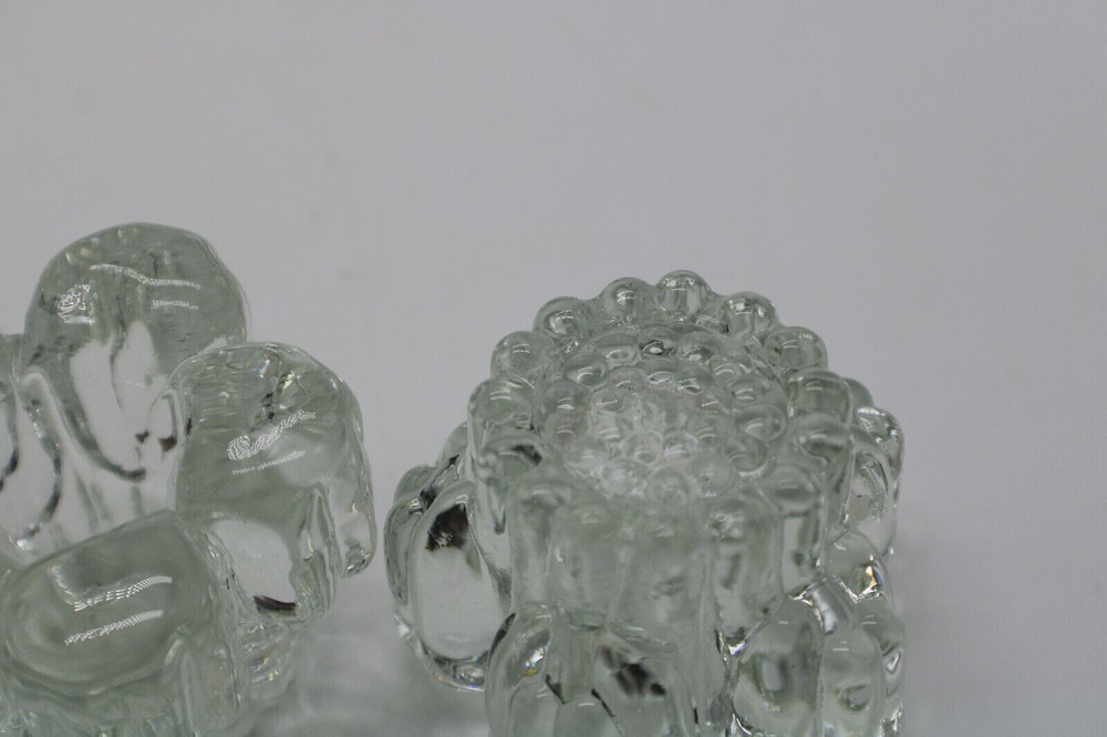 Clear Flower Shaped Taper Holders