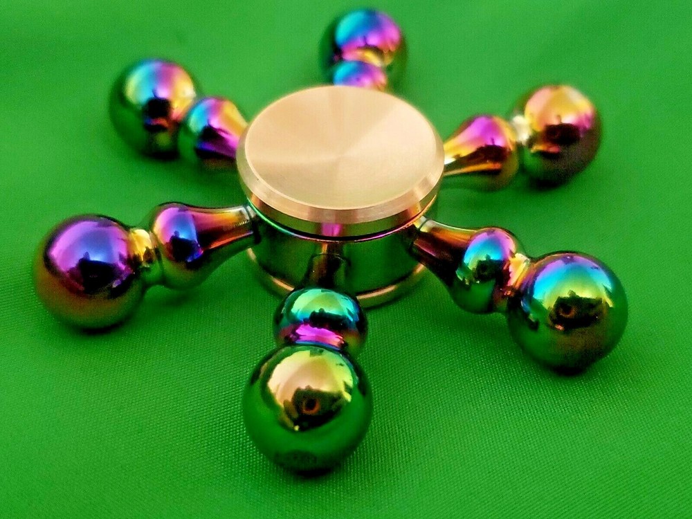 Multi Color Solid Brass Fidget Spinner Toy Good Quality Removable Bearing ADHD