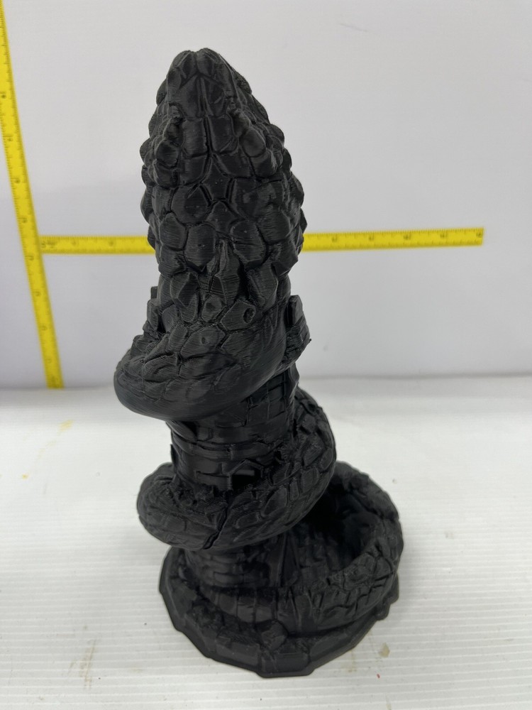 Coiled Snake Dice Tower Black