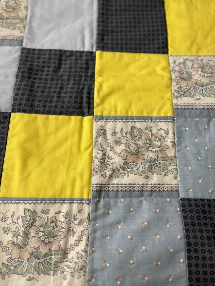 Handmade Quilted Throw multicolor patchwork