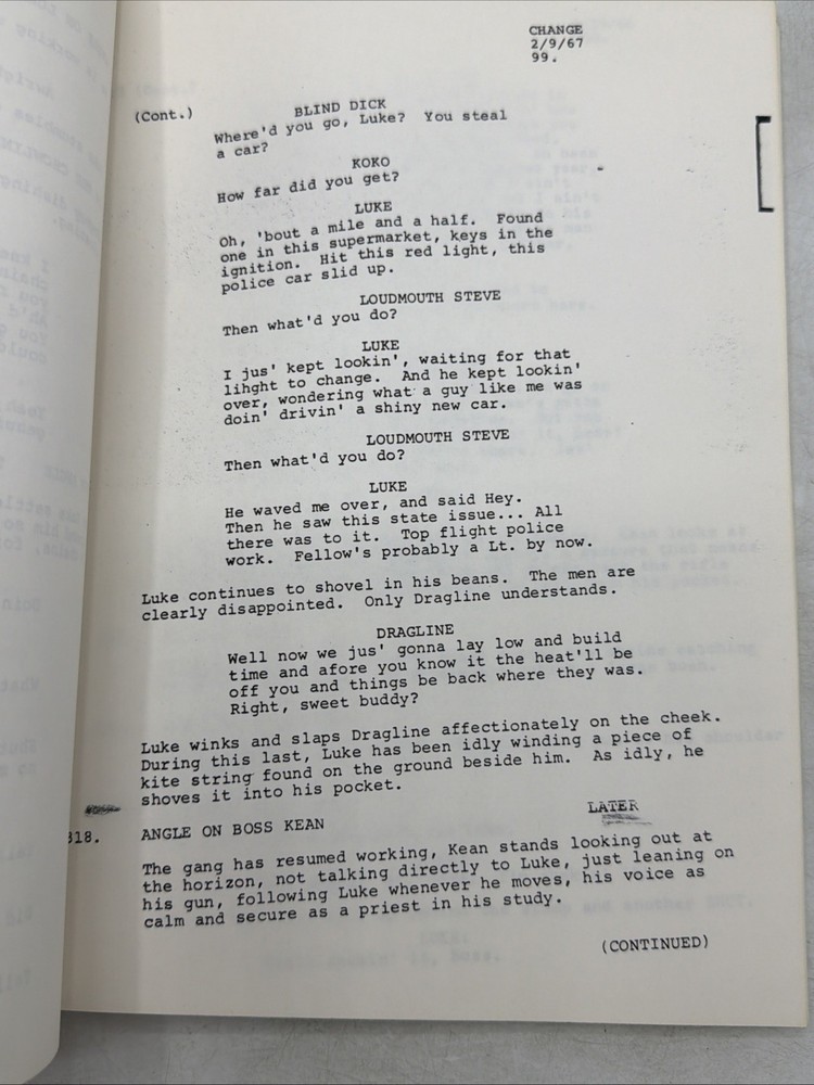 Cool Hand Luke 1966 Rev Final Script Production Copy Frank Pierson Hal Dresner