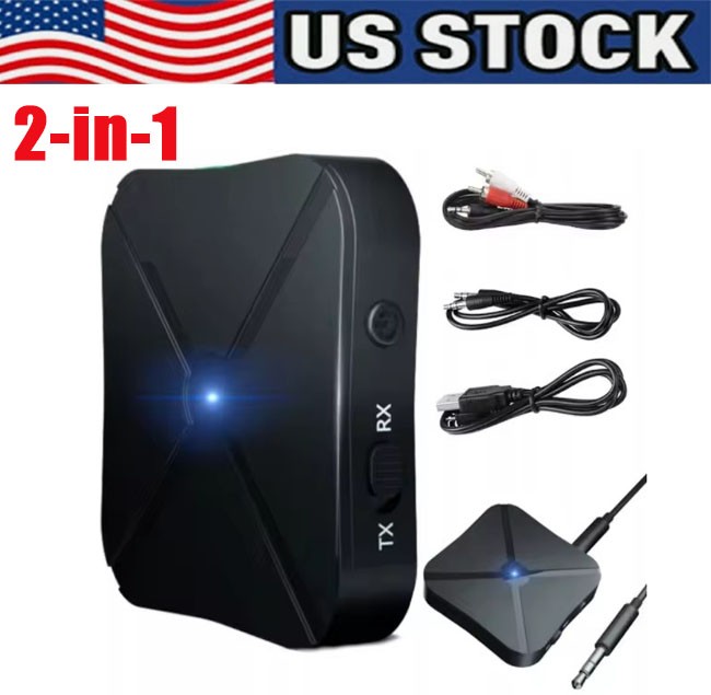 2in1 Bluetooth Transmitter Receiver Wireless Adapter TV Home Stereo A2D PAudio