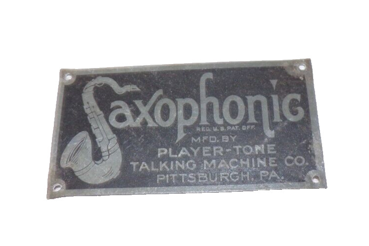 SAXOPHONIC DISC PHONOGRAPH ID TAG , PITTSBURGH , PA