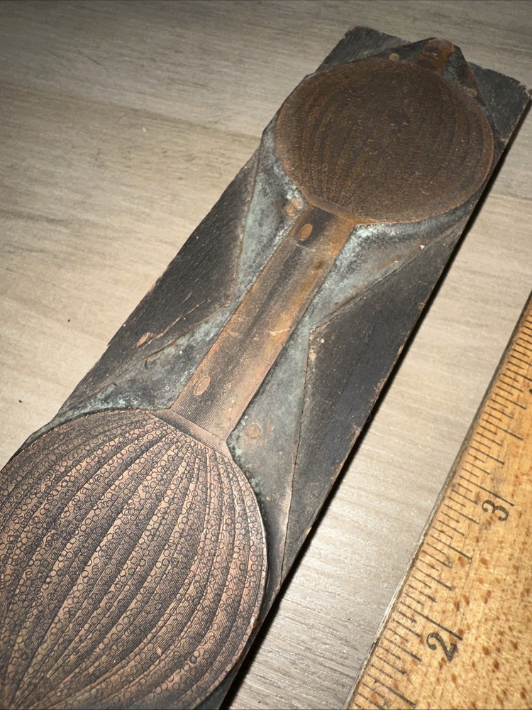 Printing Block “ Unknown Image, Early Lightbulb? “ Beautiful Details!!￼