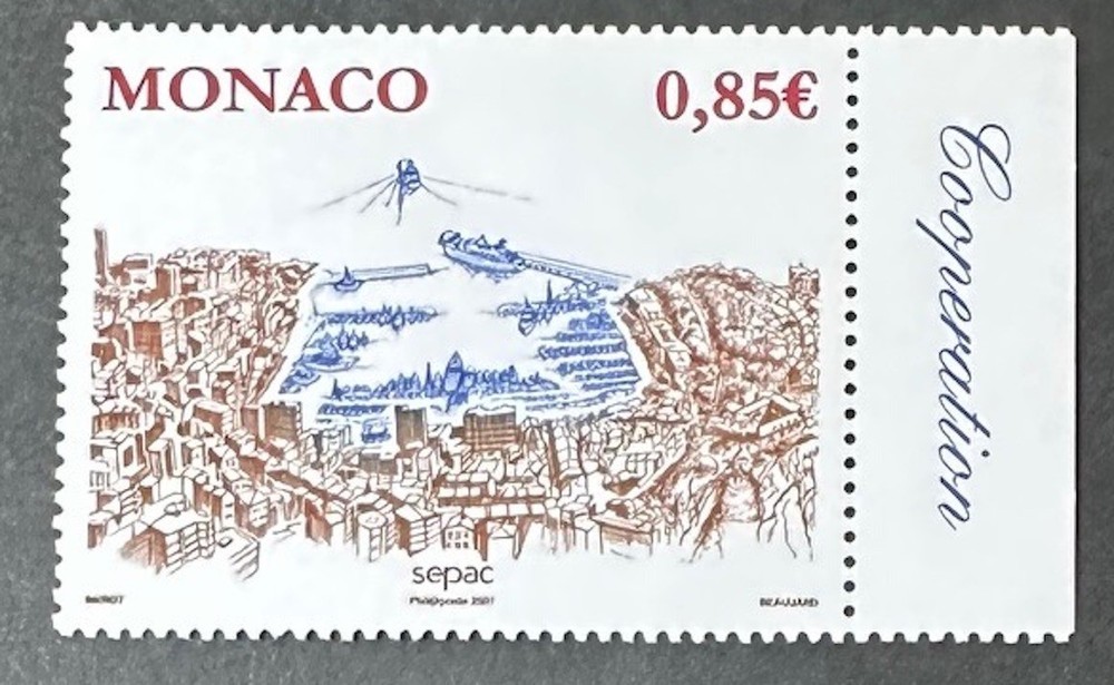 MONACO  2469   Beautiful  Mint  NEVER  Hinged   MARGIN  Issue