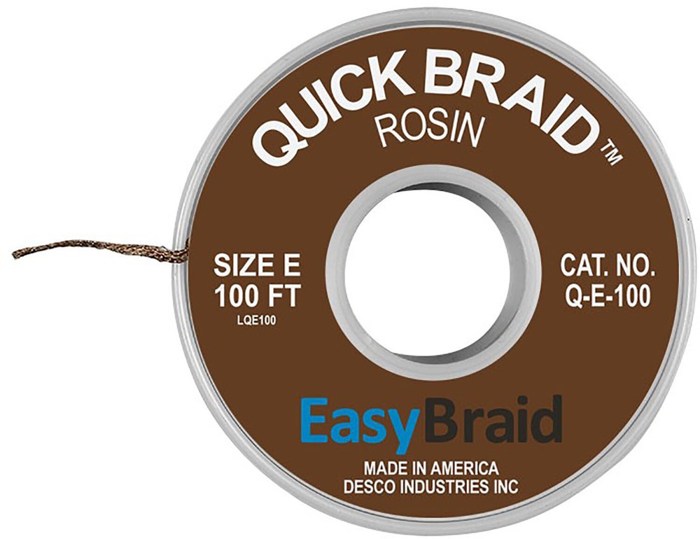 EasyBraid - Desoldering Braid, One Step, 0.125� X 100'