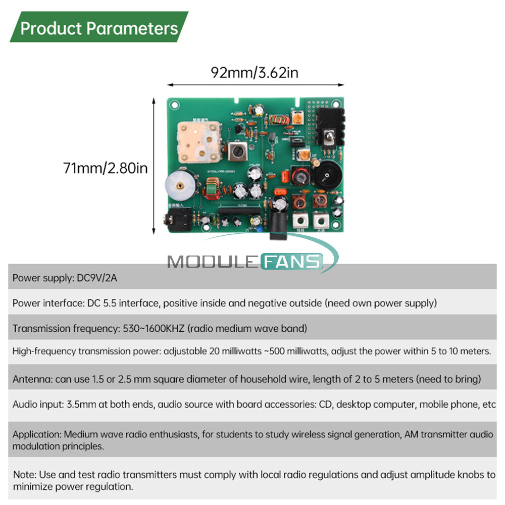 530-1600khz AM Radio Transmitter Experimental Micropower Medium Wave Transmitter
