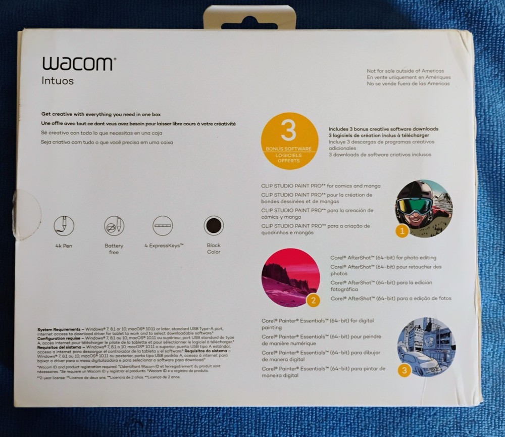 Wacom Intuos Creative Pen Tablet (Open Box/Never Used)
