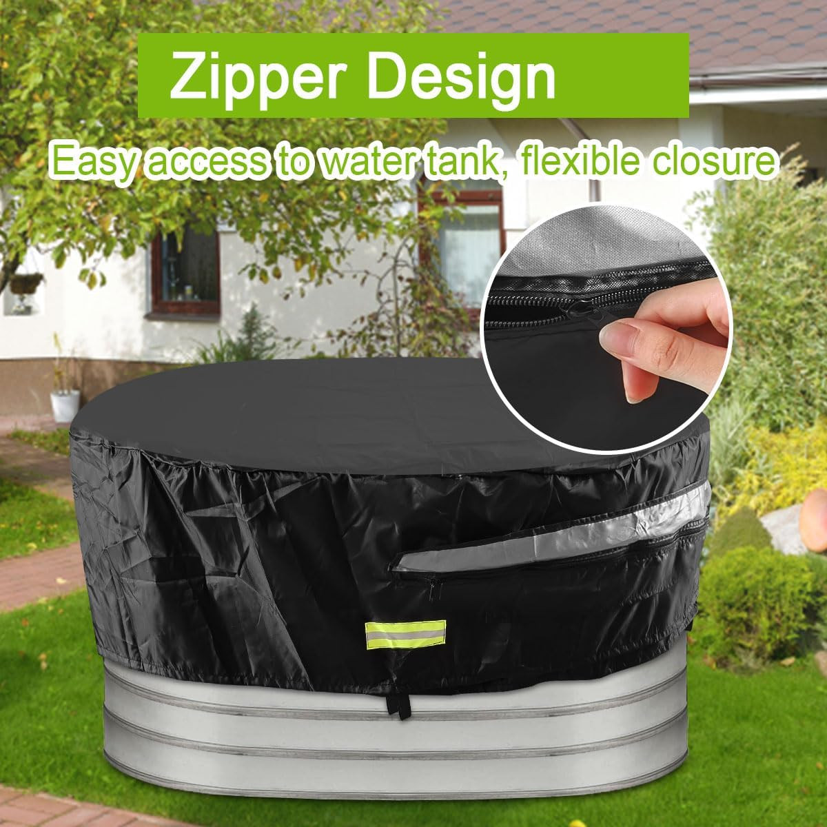 8Ft Stock Tank Horse Trough Cover Water Trough Cold Plunge Insulated Cover for