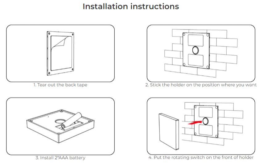 B2 - 4-Zone Panel Remote (Color Temperature)