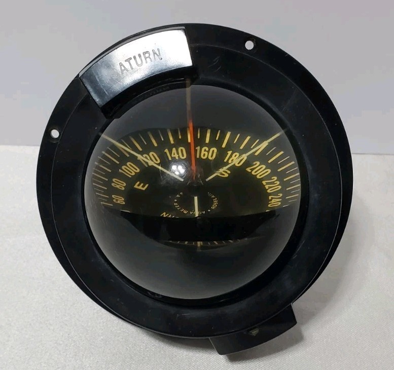 Vintage Saturn Navigation Compass Decorative Display Nonworking