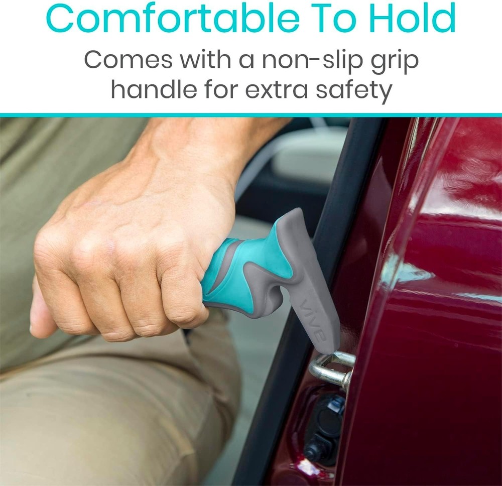 Vive Car Handle Assist for Elderly - Scratch Proof Latch - Auto Grab Single