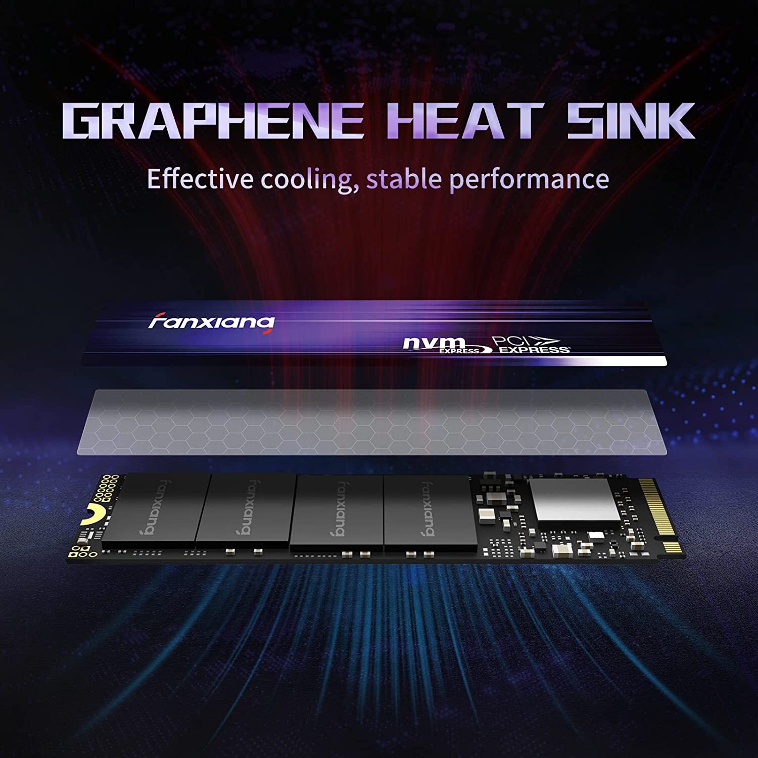 Fanxiang M.2 NVME SSD 1TB 2TB 4TB PS5 SSD PCIe Gen4x4 Hard Drive 7300MB/S PC/MAC