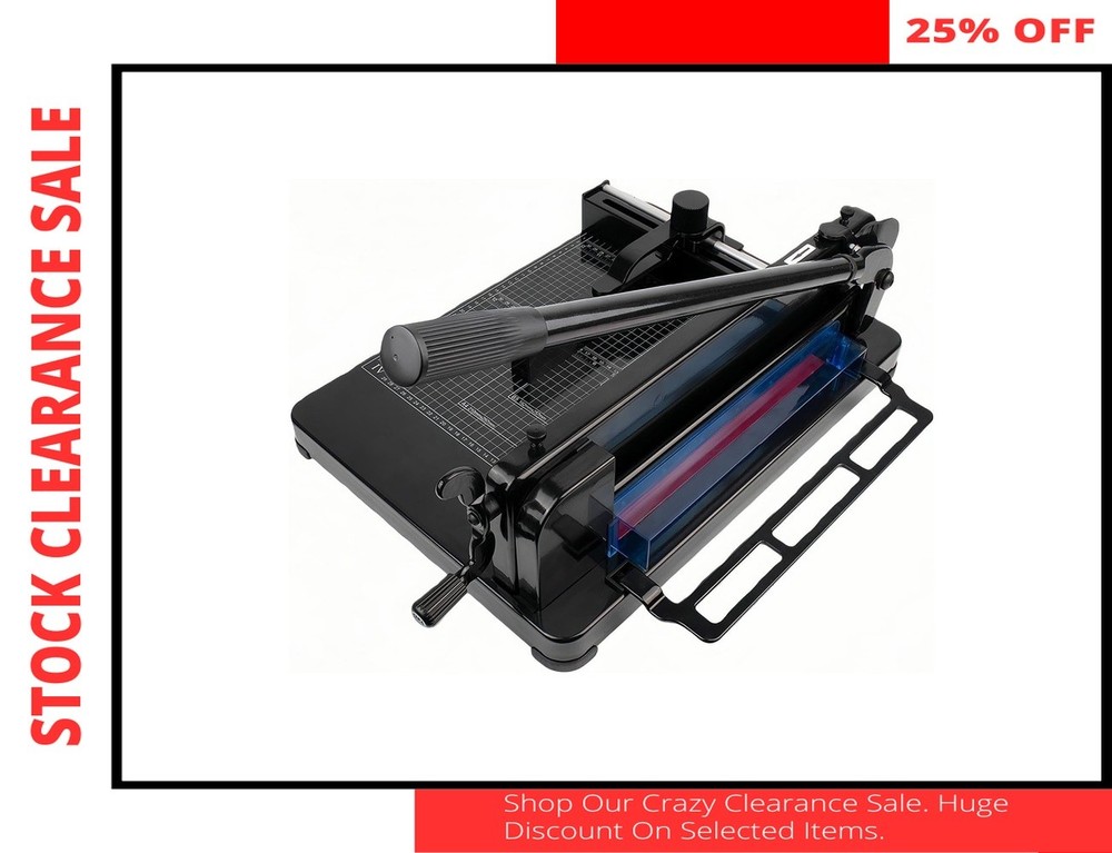 Stack Paper Cutter Guillotine 12 Inch Heavy