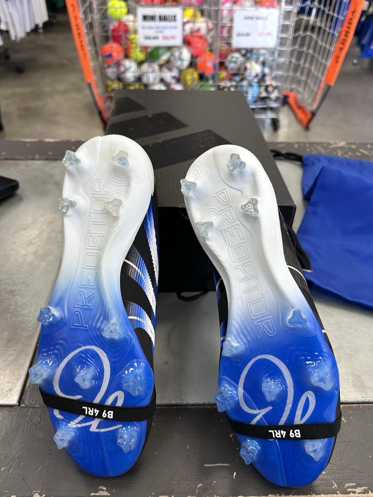 ADIDAS PREDATOR ELITE FT FG JUDE BELLINGHAM SIZE 7.5 BLACK WHITE BLUE JS3106