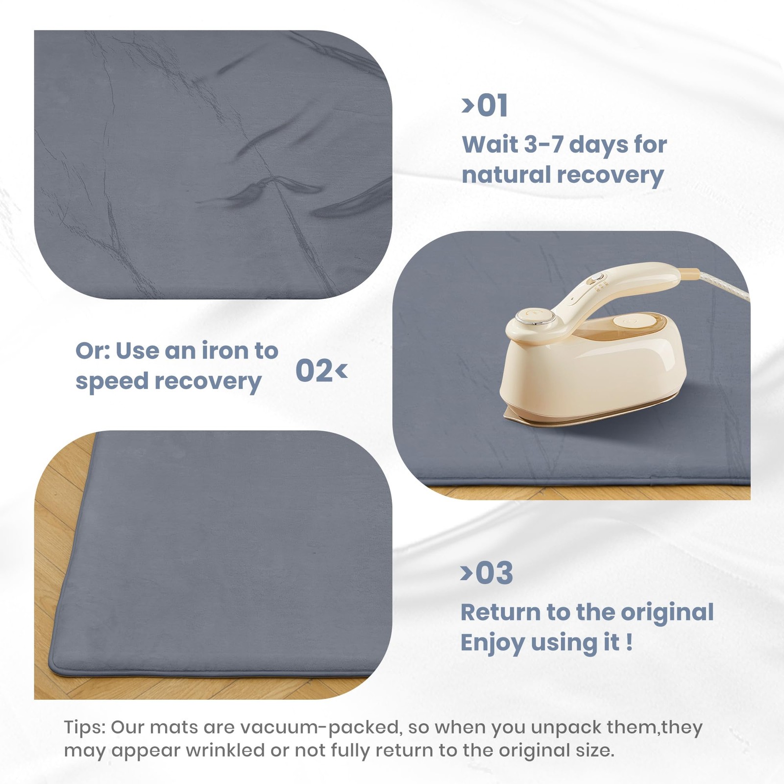 Baby Play Mat 1.3" Thick Soft 50"×50" Playpen Mat Non-Slip Rug for Crawing,Kids