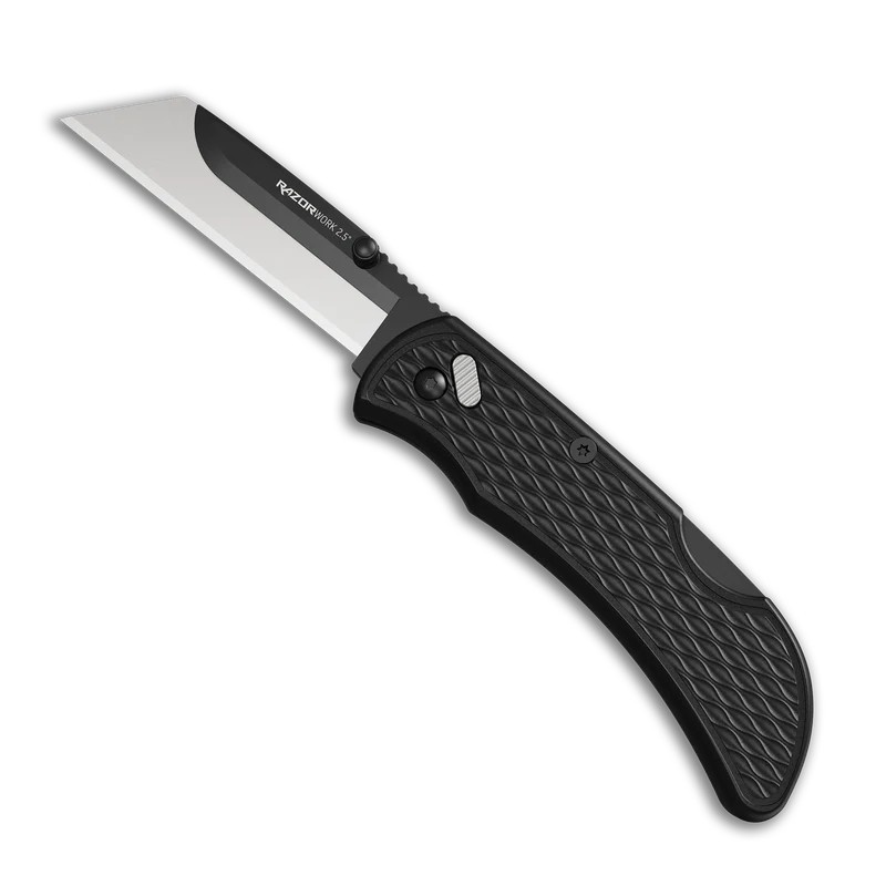 RazorWork® Replaceable Blade Folding Utility Knife 2.50" 420J2 Plain Edge
