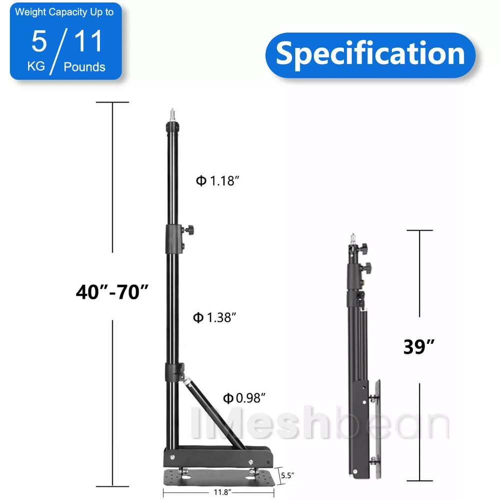 71" Wall Mount Triangle Boom Arm Photography Light Triangle Wall Mount Bracket