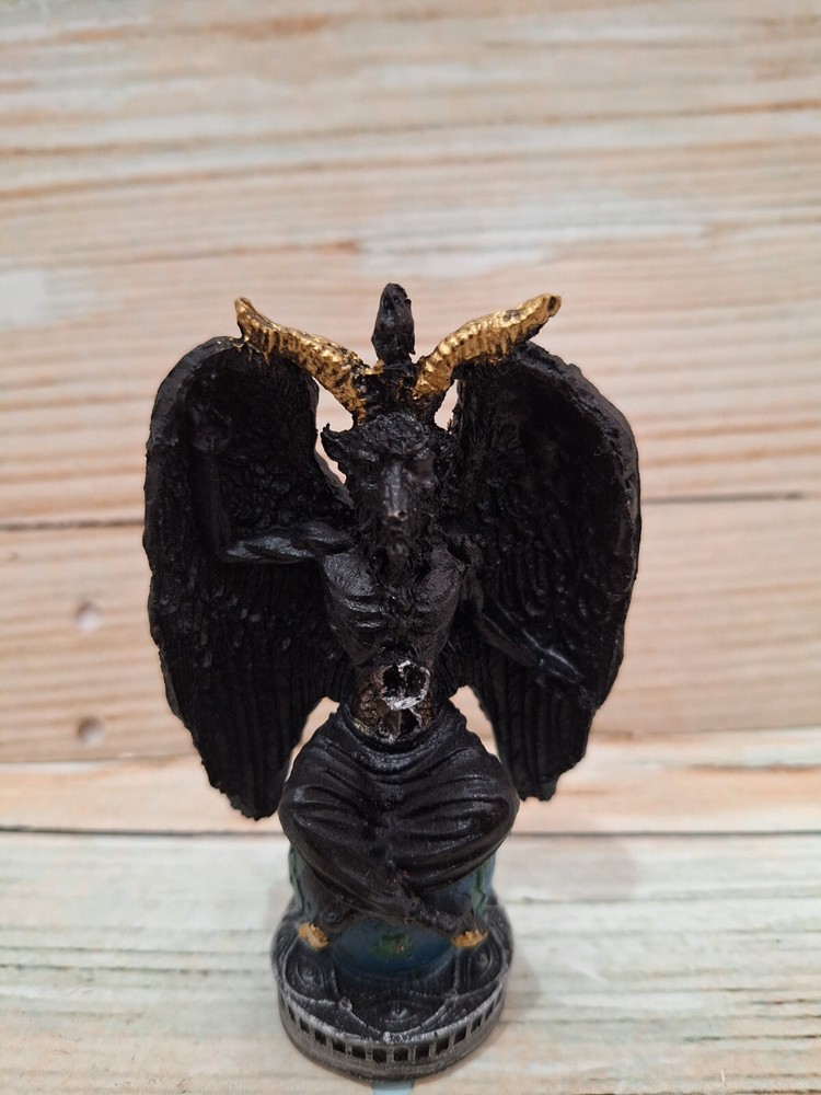 Templar Sabbatic Goat Baphomet Satan Black / Size 4.5" X 2.5" / Devil / Evil