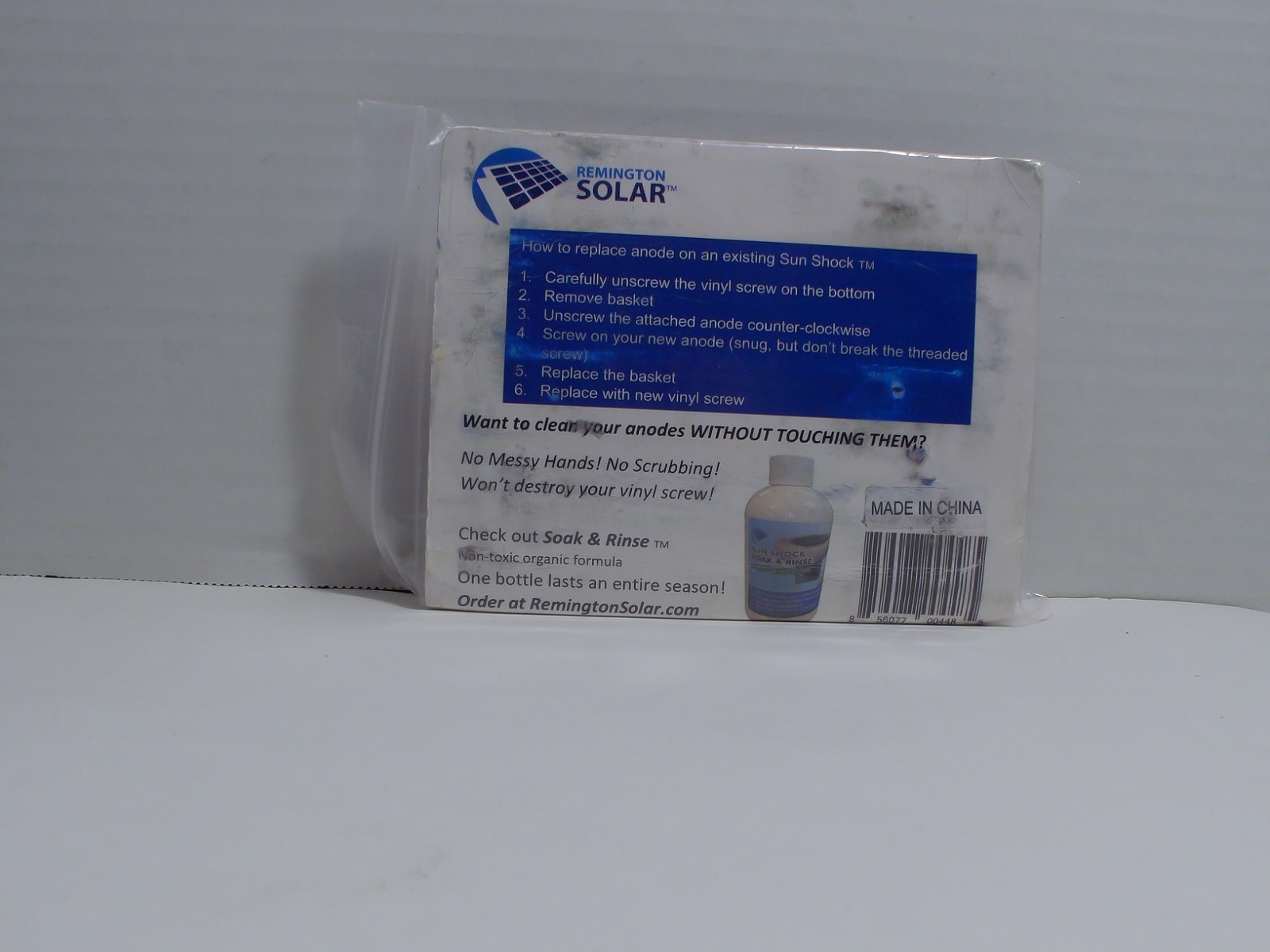 Remington Solar Copper Anode, 2 x Replacement, Sun Shock Solar Pool Ionizer