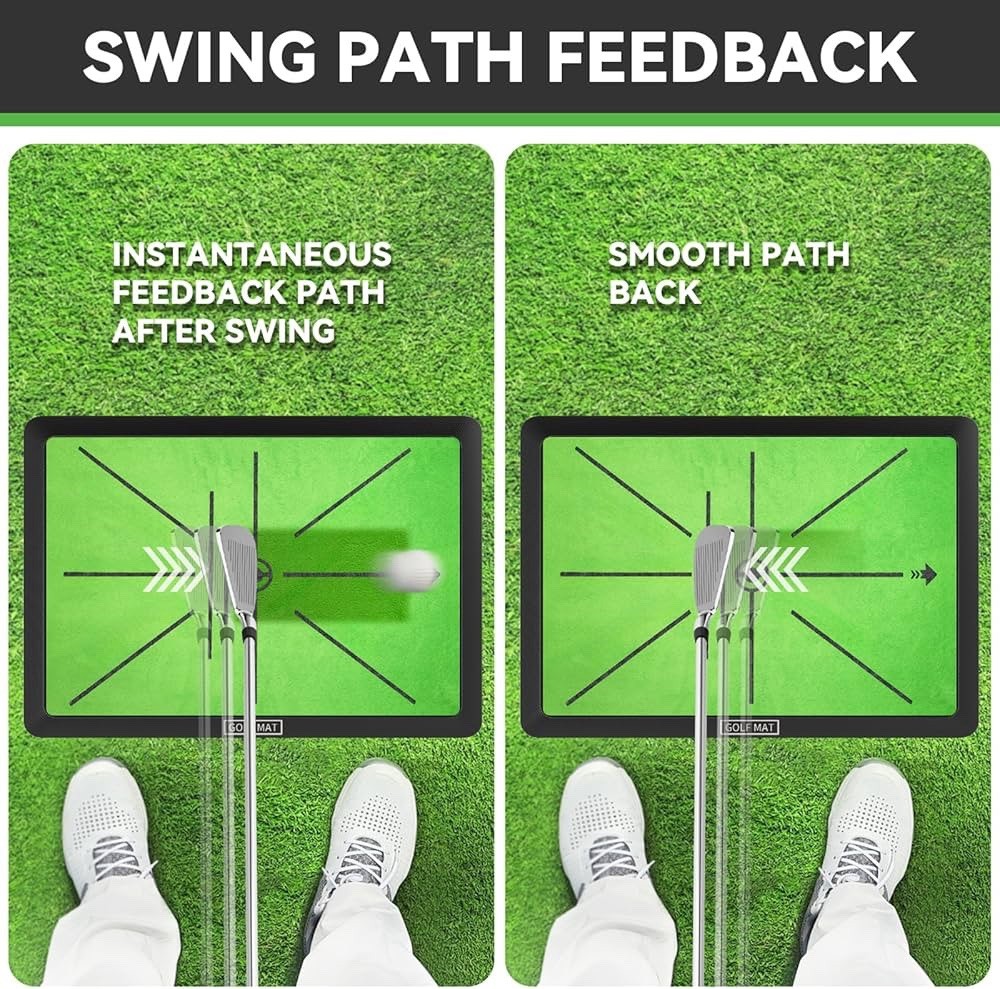 Golf Hitting Mat,Golf Training Mat for Swing Path Feedback Detection Batting