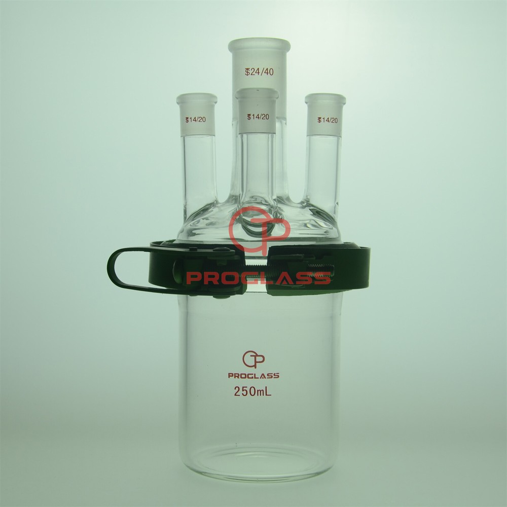 Lab Glass Separate Flask with Easy Open Clamp 250mL