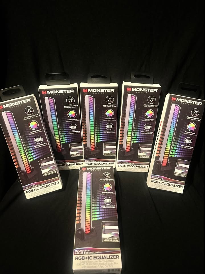 2-Pack Monster Sound-Reactive LED Light Bars – Multicolor & Bluetooth