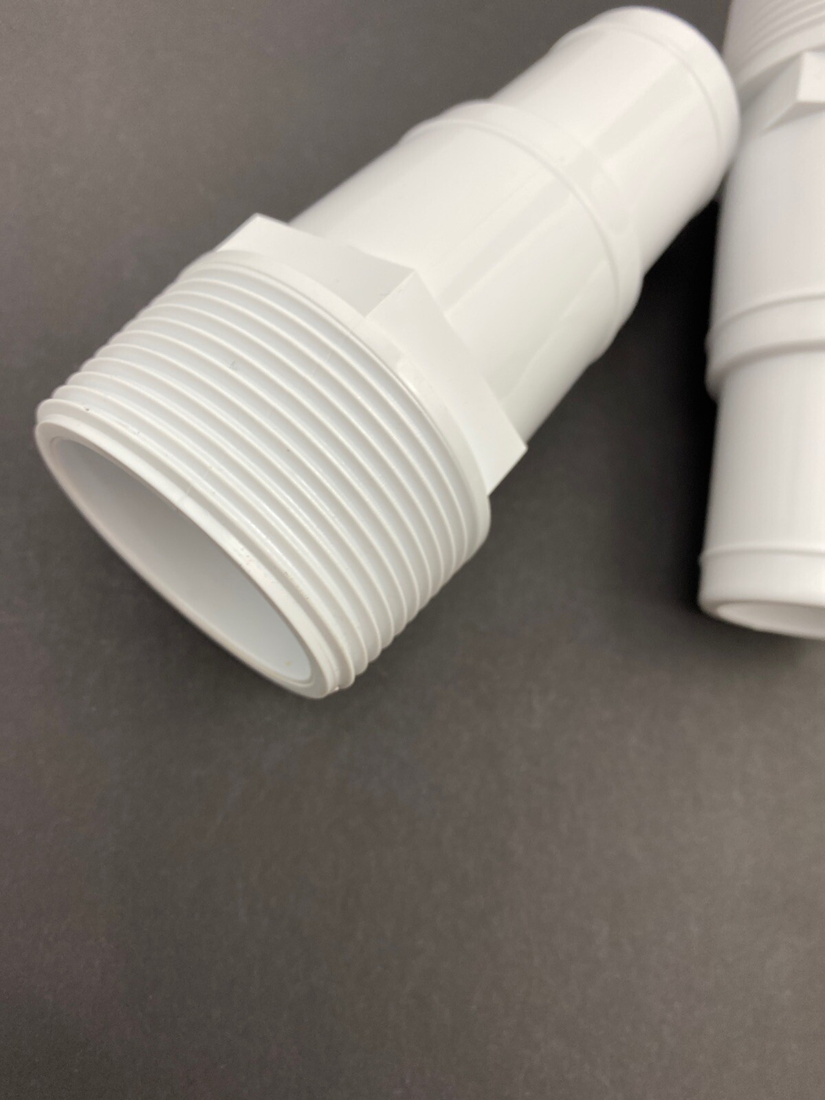 2 Pool Filter Pump HOSE ADAPTER 1 1/4"-1 1/2" Thread 1.5" Fitting PVC White